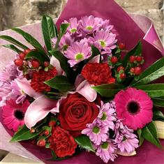 Valentines Handtied with a Rose 