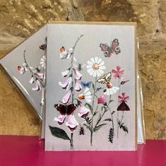 Foxglove and Butterfly card